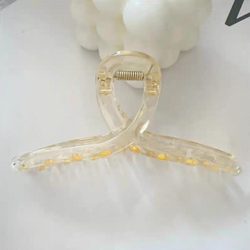 Satín de alta sensación, arco negro grande, clip de tiburón, toque de cabeza, clip de nube, clip de agarre, clip de cabello, tarjeta de cabello de mujer