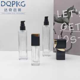 新款现货100ml按压乳液玻璃瓶40ml精华液分装瓶120ml爽肤水护肤品