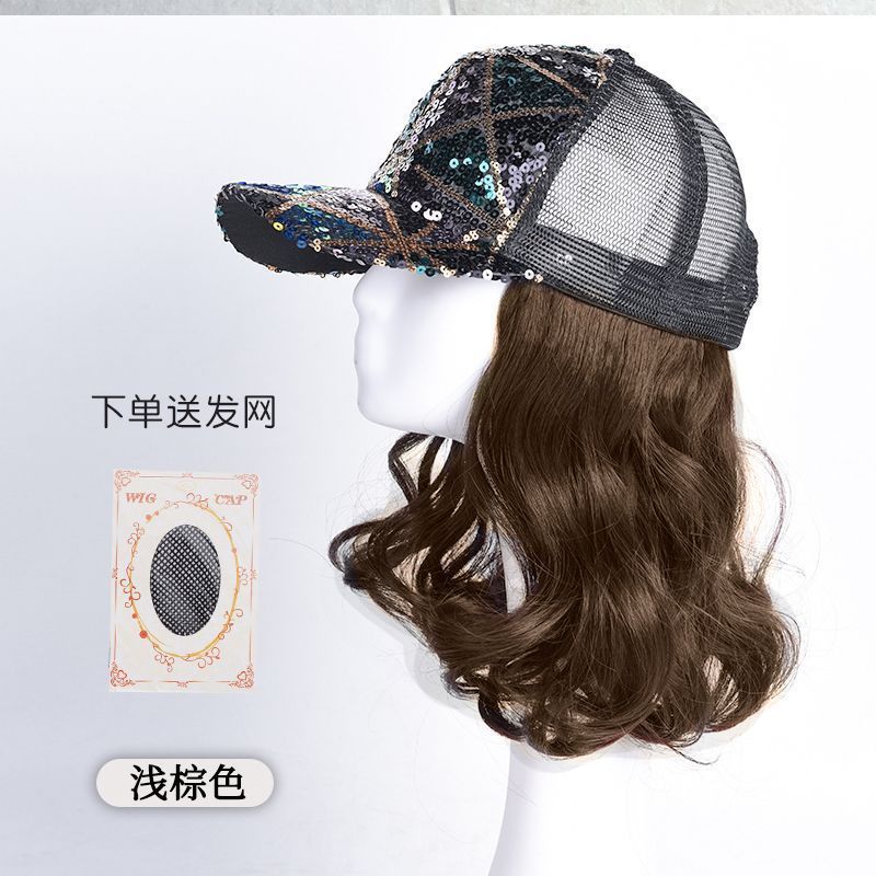 스타일리시한 짧은 곱슬머리 [라이트 브라운]