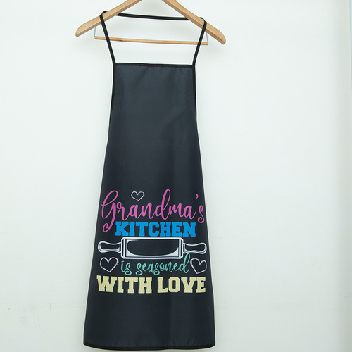 New Fashion Polyester Digital Printing Thick Stain-Resistant Breathable Household Apron Workwear Sleeveless Apron Wholesale