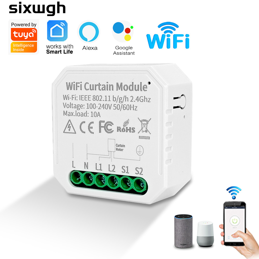 Smart Curtain Controller Doodle WiFi Two-Channel Controller Mini Curtain Modification Remote Control by Phone Voice Control