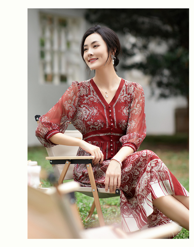 C0472 3190K VÁY ĐẦM LIỀN THÂN NỮ SHETDE MÙA HÈ HỌA TIẾT HOA THỜI TRANG NỮ LỤA TƠ TẰM G06 SẢN PHẨM MỚI
