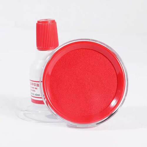 Circular Quick-Dry Ink Pad Stamping Handprint Ink Pot Box Office Finance Round Box Red Oil-Based Ink Pad Dahua Stationery