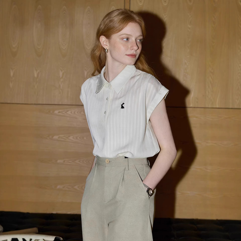 High-End Embroidered Striped Shirt for Women, Early Spring 2026 New Style, Versatile Long-Sleeve Turn-Down Collar Shirt for Commuting High-End Embroidered Striped Shirt for Women, Early Spring 2026 New Style, Versatile Long-Sleeve Turn-Down Collar Shirt for Commuting