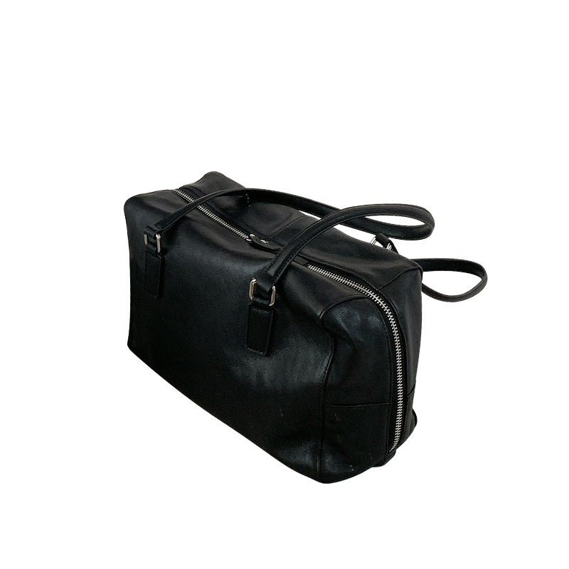 2024 new genuine leather top layer cowhide tote women's large capacity Boston pillow bag, high-end feel_voghion.com