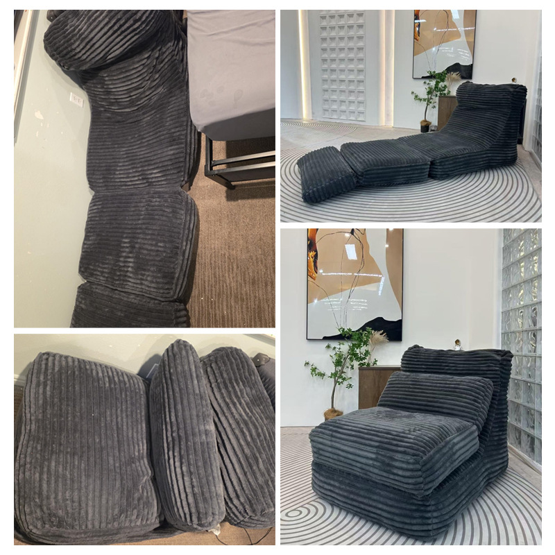 Amazon explosión sofá individual plegable sofá pequeño sofá de seda sin hueso sofá silla de lectura balcón