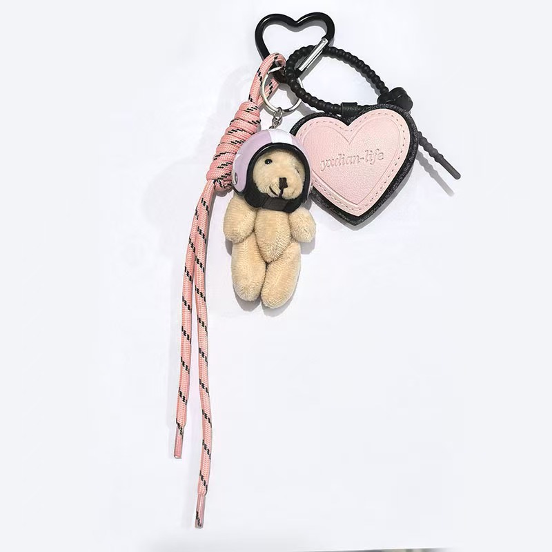 En primavera ins casco coreano oso colgante para Apple móvil colgante bolsos accesorios corazón de la niña lindo