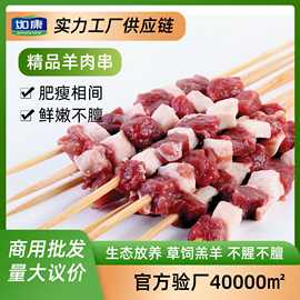 如康羊肉串烧烤食材手工串鲜嫩多汁油炸牛肉串批发餐饮商用羊肉串