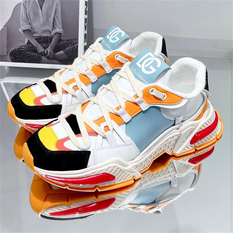 2023 High Ding European Station, punta redonda, suela gruesa, cordones, zapatos deportivos y casuales a juego para mujer, versión coreana de los zapatos de papá de todo fósforo, DG de moda