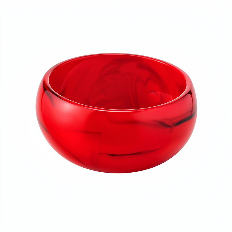 Acrílico ancho redondeo tiñado pulsera estilo europeo y americano simple personalidad exagerada pulsera ligera joyas de nicho de lujo al por mayor