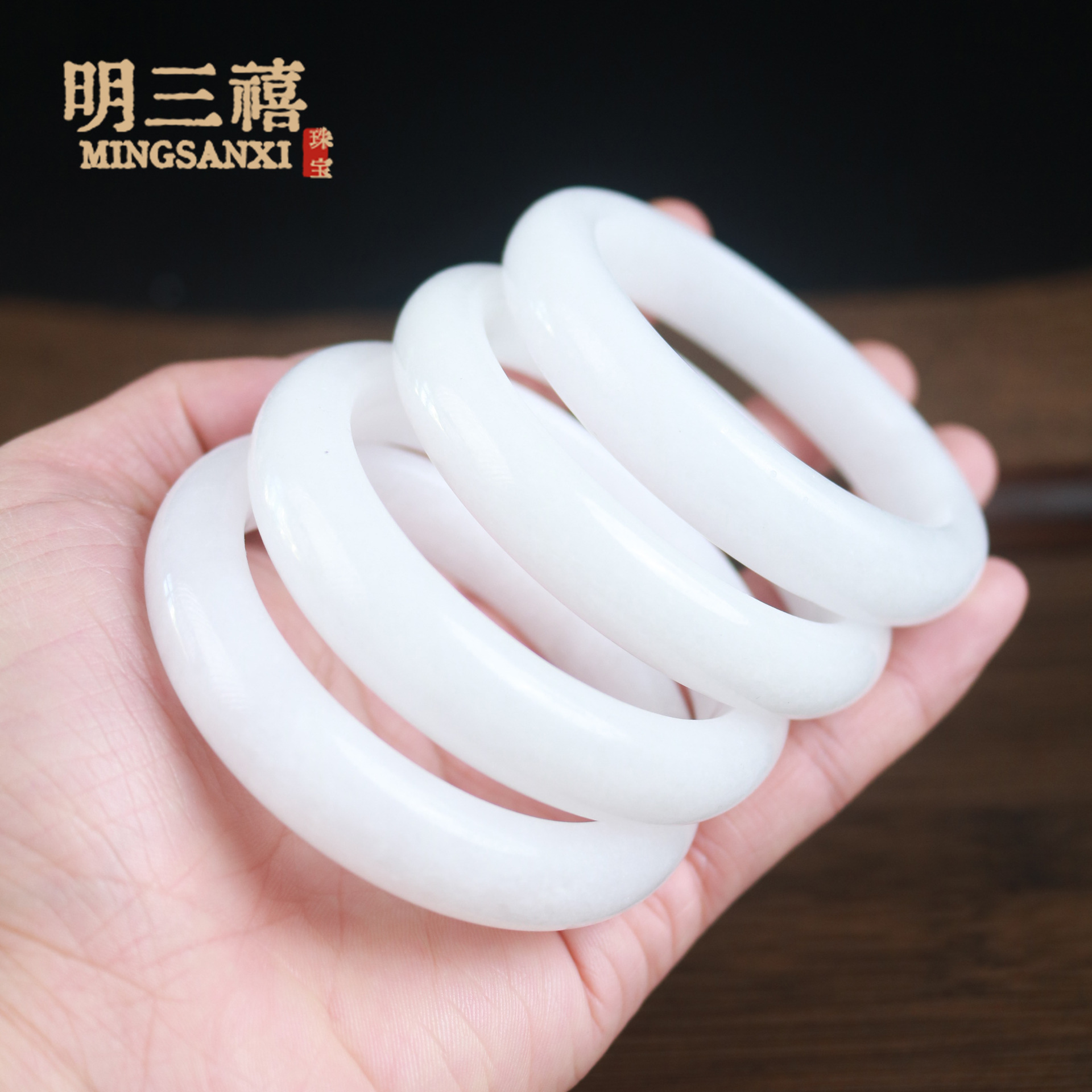 women's bracelet white jade