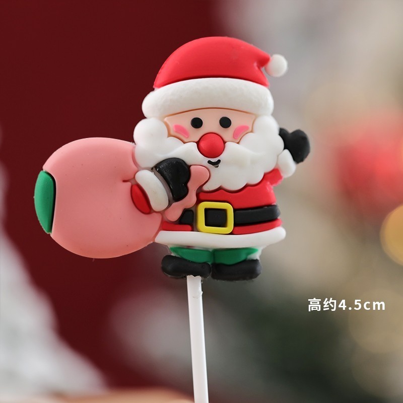 著作権クリスマスケーキ装飾装飾品ソフトゲルクリスマス楽しい老人雪だるまヘラジカクリスマスツリーパーティープラグイン|undefined