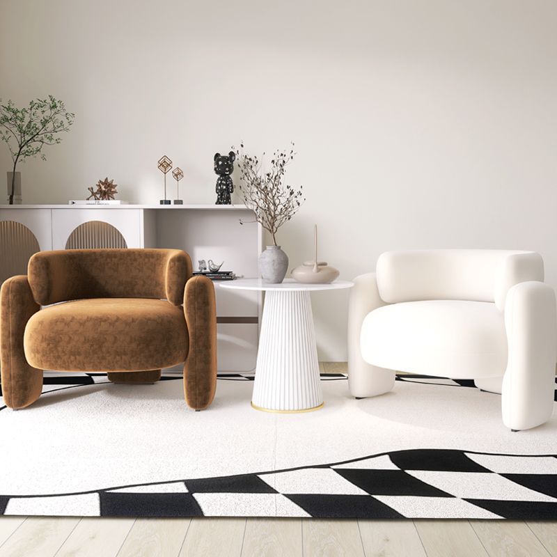 Single Sofa Nordic Home Living Room Bedroom Reception Beauty Salon Rest Area Reception Cream Style Lazy Sofa Chair