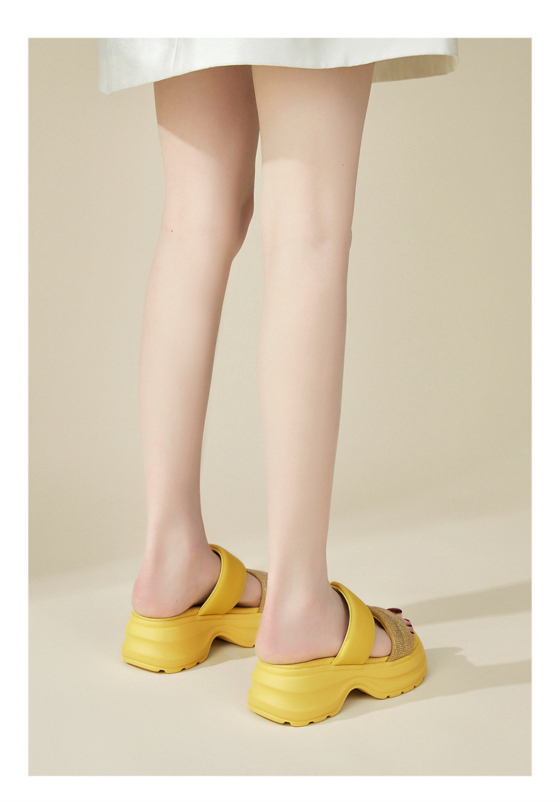Dép sandal nữ đế dày đính đá đi biển mùa hè 2025 gót 6 cm — 4625303152 Màu vàng [Chiều cao gót 6CM], 4625303152m màu [chiều cao gót 6CM], 4625303152 đen [chiều cao gót 6CM] chi tiết 10
