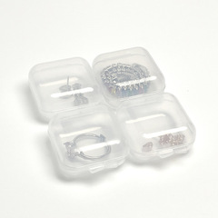 Plastic packaging box, packaging adhesive box, small boxes minimalist factory wholesale transparent jewelry ring earring accessory box
