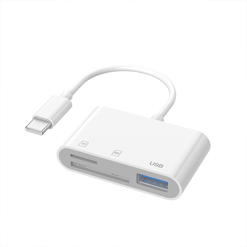 Typecスリーインワン多機能sd/tfカードリーダーuディスク携帯電話タブレットusb3.0ユニバーサルotgコンバータ|undefined