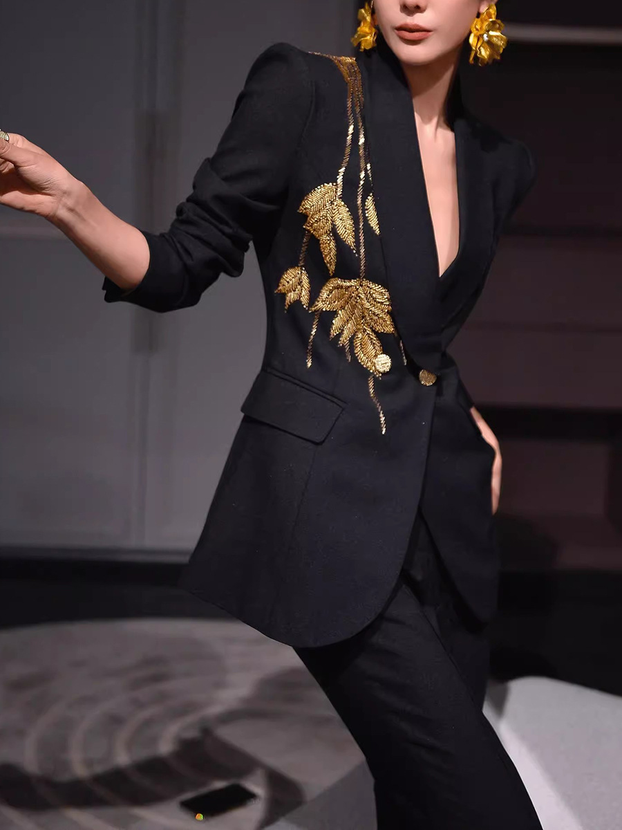 Fashionable autumn elegant classic suit jacket