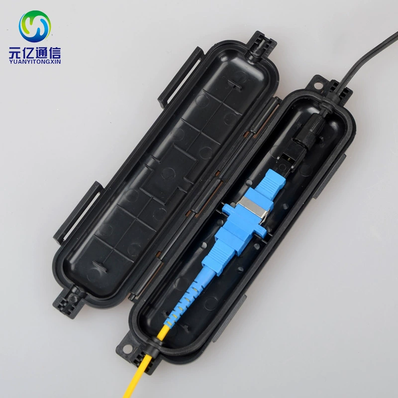 Защитная коробка для оптического волокна Фланец адаптера разъема SC Водонепроницаемая Соединительная коробка кожаный кабель наружная защитная коробка 1 ядро FTTH