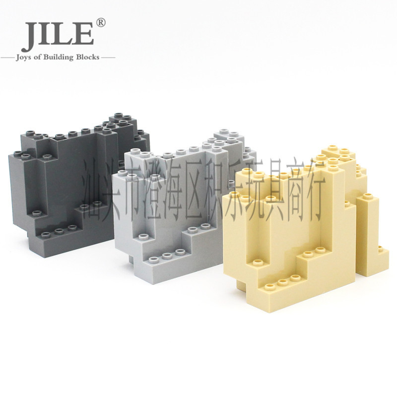Cross-Border Hot Selling Domestic Small Particle Parts Compatible Parts 4X10X6 Mountain Rock Wall 10 Pcs 6082