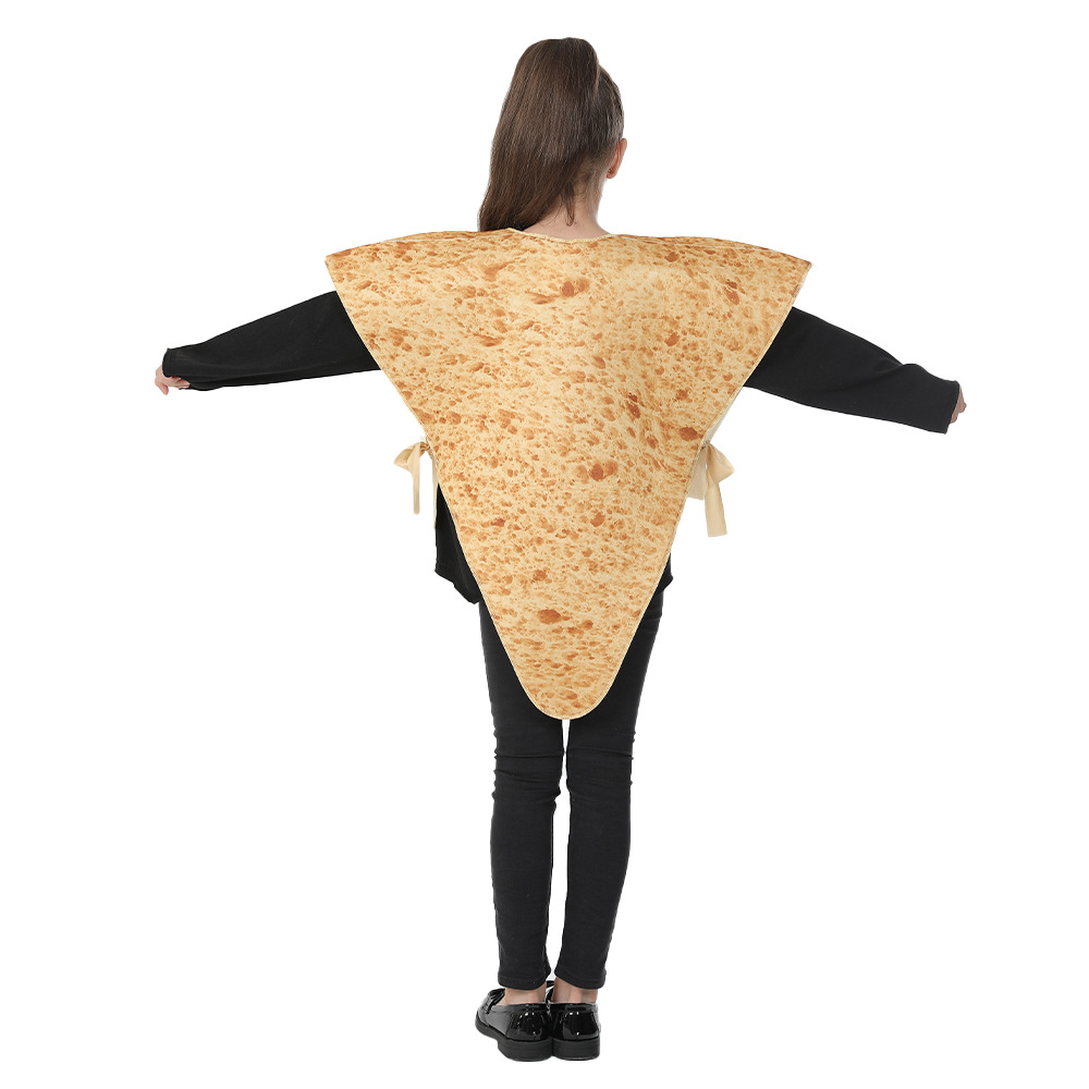 Ropa de rendimiento de alimentos de Halloween ropa de esponja compuesta ropa de rendimiento de ensalada de verduras pizza ropa de cosplay para niños