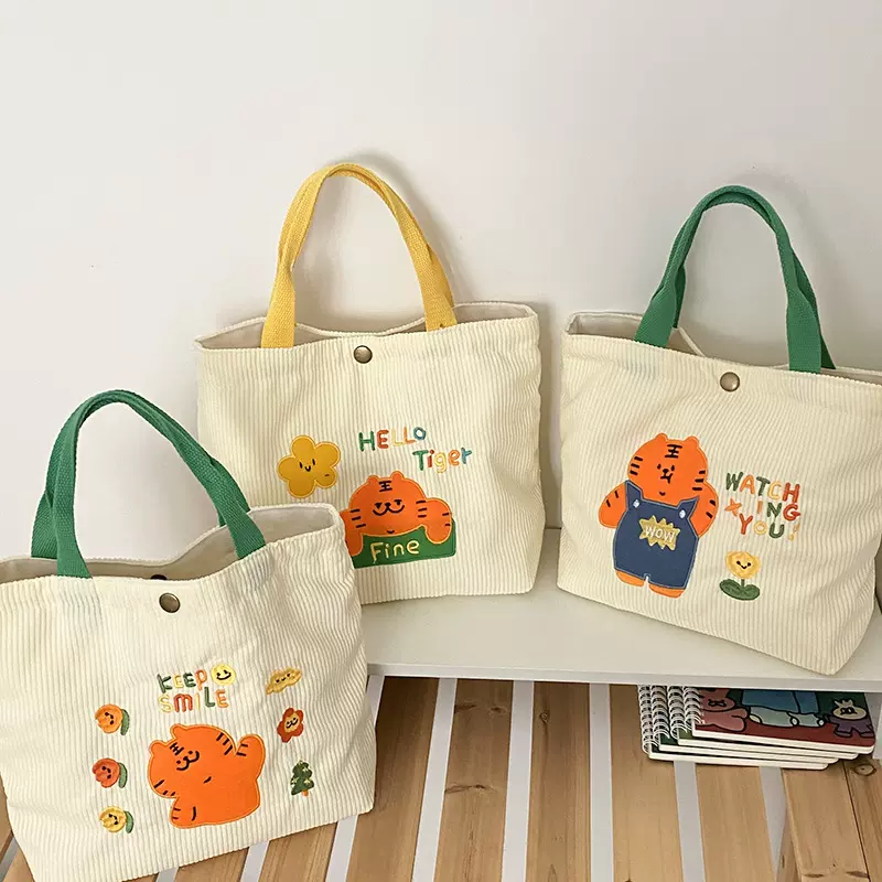 2024新款手提包帆布包礼品包儿童包手提帆布包单肩包书包小包包茜