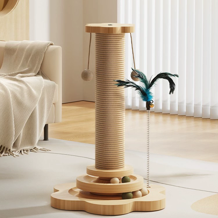 Доска для кошачьих когтей, износостойкая и не линяющая, колонна для кошачьих когтей из сизаля, игрушка для котят, палка для дразнения кошек, самозабава и облегчение скуки, рамка для восхождения кошек все в одном