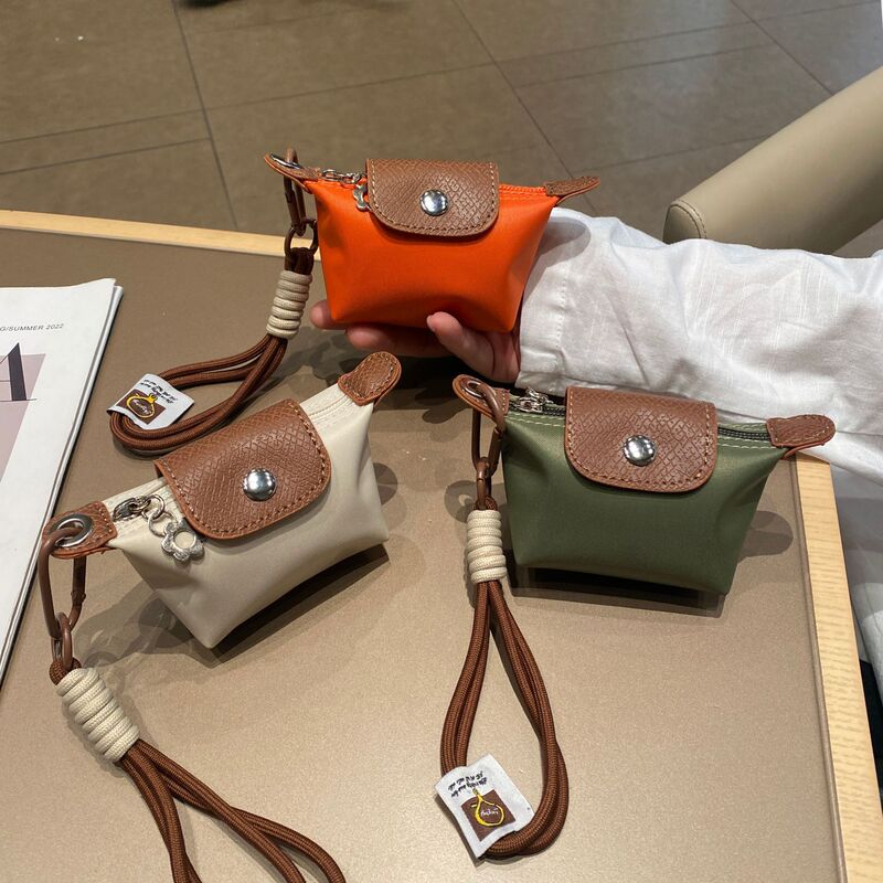 Mini Dumpling Bag Contrast Color 5 New Women's Nylon Waterproof Lightweight Earphone Lipstick Coin Purse Key Small Hanging Bag