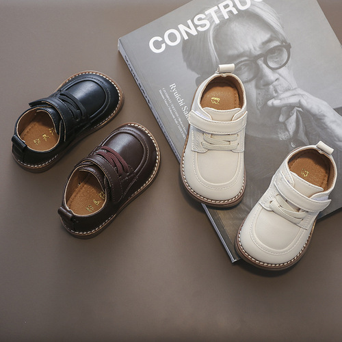 Spring and Autumn New Baby Shoes Soft Sole Girls' Little Leather Shoes Boys' Casual Shoes Infants and Toddlers Loafers British Style Single Shoes