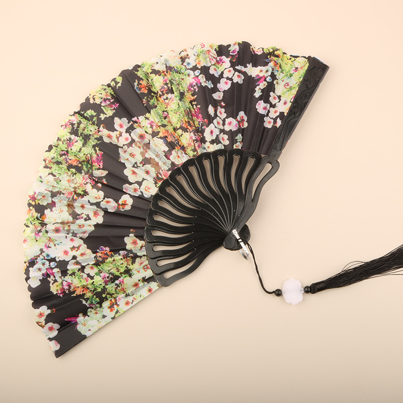 Abanico Plegable de Encaje de Plástico, Estampado, para Danza image 97