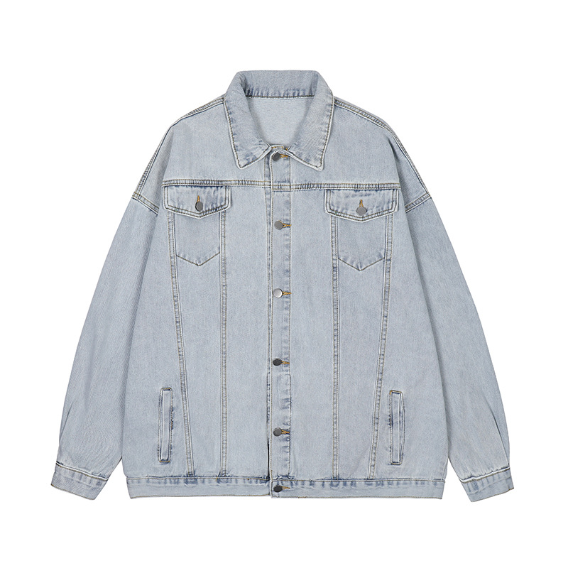 Cowboy jacket men's new autumn cool workwear casual jacket youth versatile lapel top_voghion.com