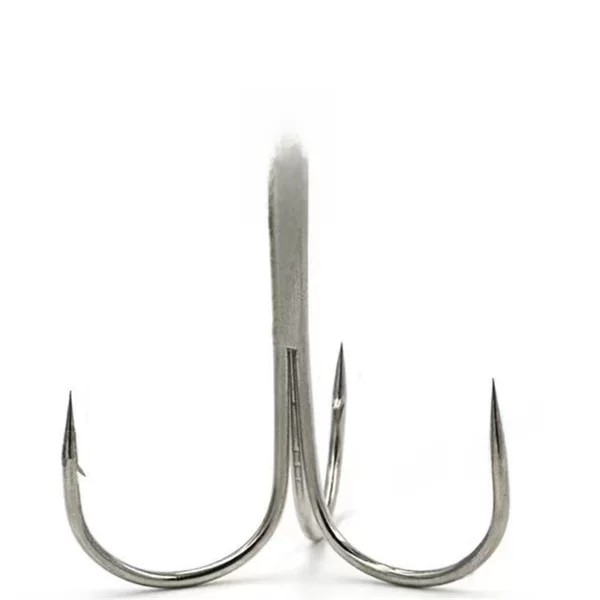 Luya White Three-Hook Set, Galvanized Silver-White Barbed Three-Hook Set, Small Size Three-Anchor Hook