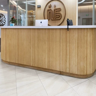 立豪竹家具厂加工定制楠竹吧台竹木接待台竹制服务台竹收银台订制
