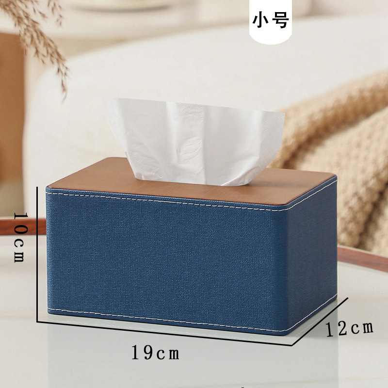 Letras comerciales impreso logo Hotel caja de pañuelos de cuero moderno minimalista Oficina caja de pañuelos sala de estar hogar Club