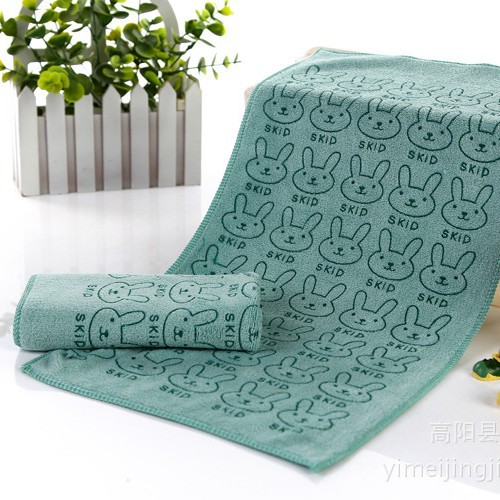 토끼 머리 프린트 그린