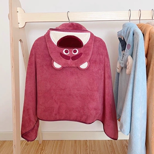 Cartoon children's cloak Cape windproof warm coral fleece cloak office classroom nap blanket