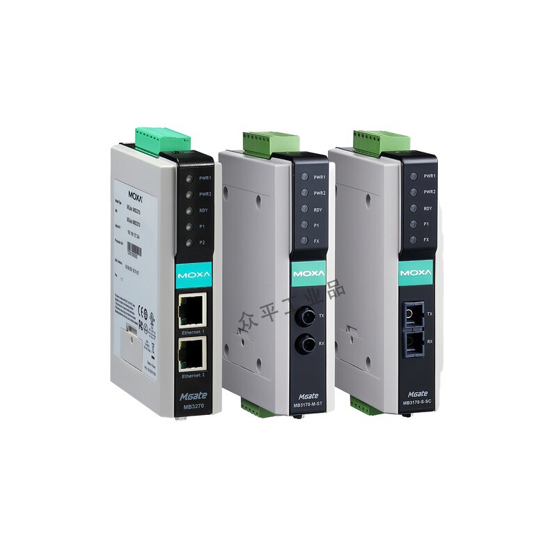 Moxa Mb3170 1 and 2 Port Advanced Serial to Ethernet Modbus Gateway