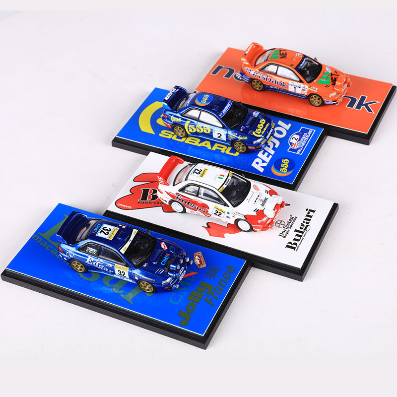 파인웍스 1:64 스바루 WRC 월드 랠리 챔피언십 랠리 카 모델 컬렉션 장식품