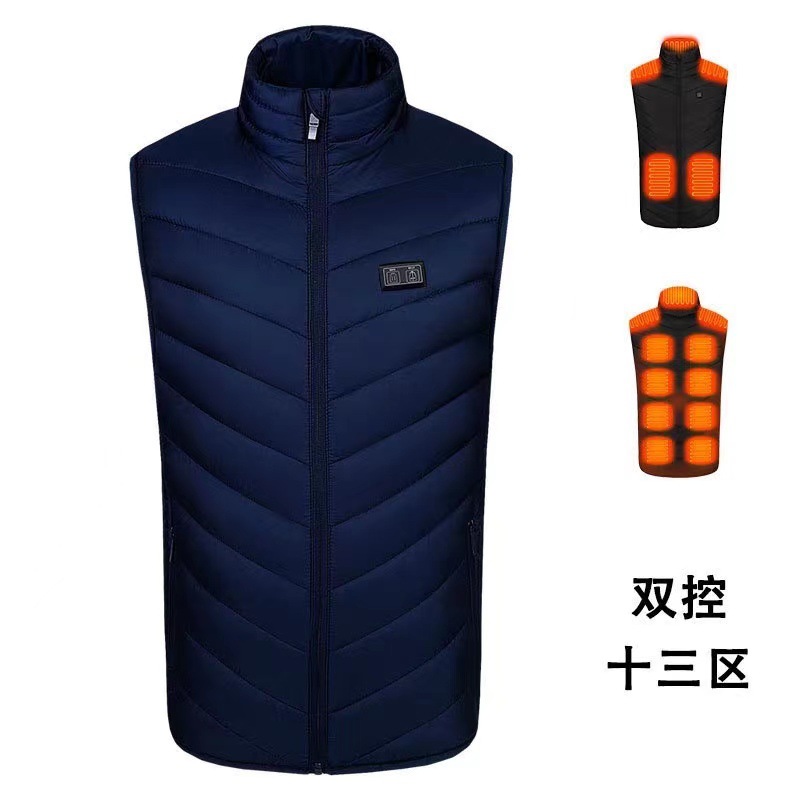 Transfronterizo nuevo Distrito 9 calefacción hombres y mujeres calefacción chaleco invierno cálido inteligente carga calefacción chaleco fábrica al por mayor