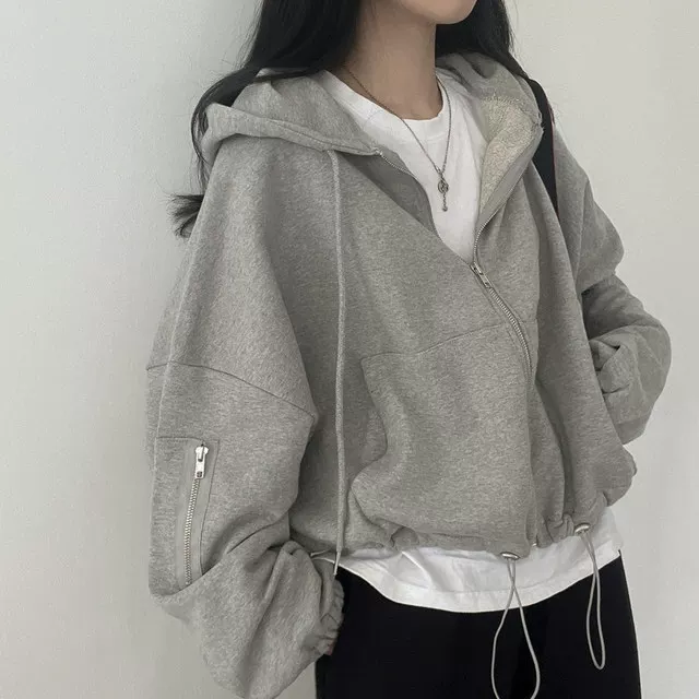 Толстовка с капюшоном (для студентов) корейского кроя, свободный фасон, one size