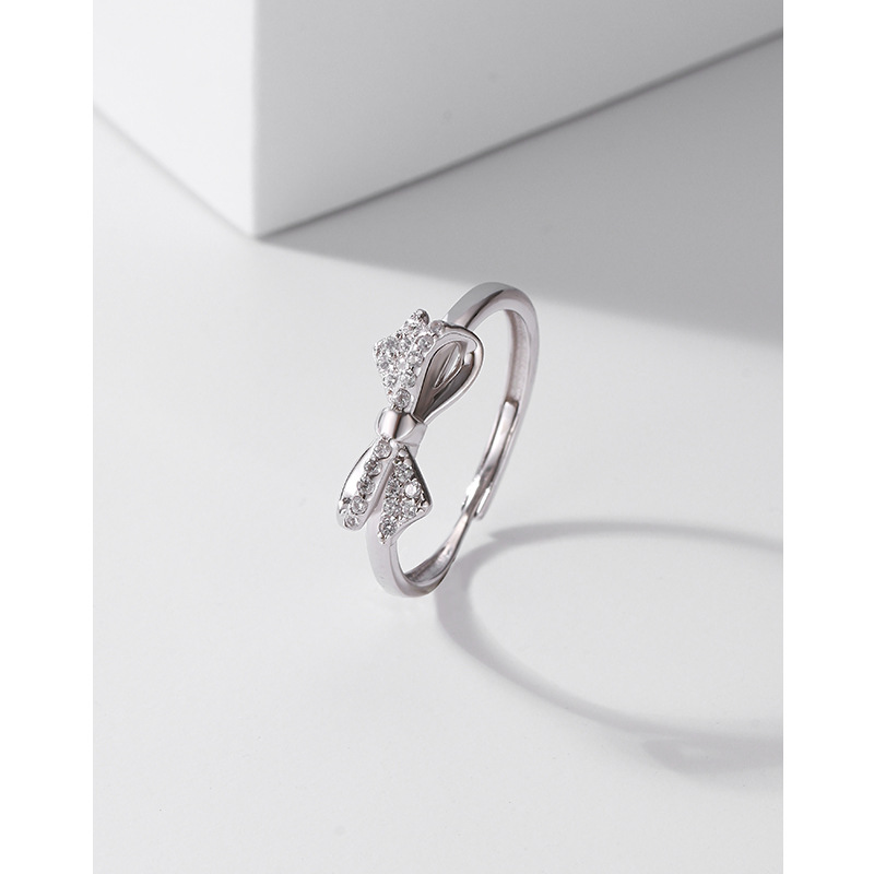 Arco anillo femenino 925 plata esterlina diseño de nicho 2023 nuevo simple abierto anillo de dedo índice luz lujo alto sentido