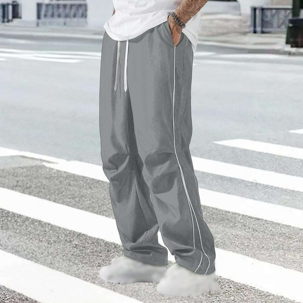 Men's Summer Sports Pants Casual Outdoor Size Side Stripe Straight Leg Cargo Pants_viptrois.com