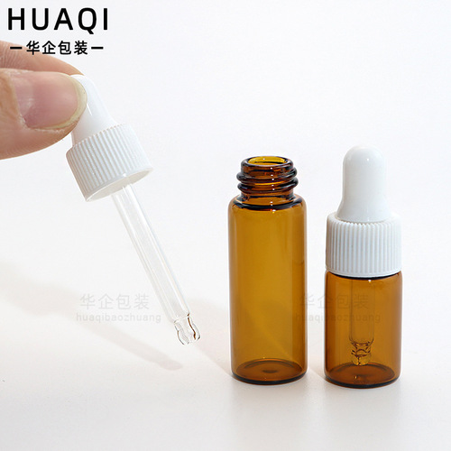 Brown dropper essential oil bottle 1ml 2ml 3ml 4ml 5ml sample dispenser essence glass bottle blowing bottle