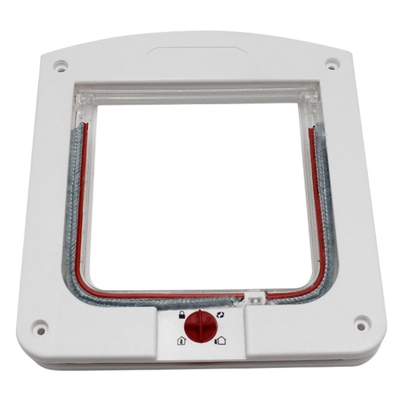 Manufacturer's Ready-Stock Cat Door Pet Supplies, White Dog Door with Controllable Entry Direction, Pet Door, Dog Door