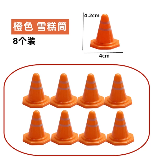 8 packs of orange roadblocks (bags)