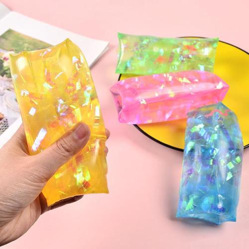 Can't Catch Water Snake Water Bag Creative Tricky Children's Cartoon Transparent Glitter Powder Decompression Vent Toy Pinch Fun Wholesale