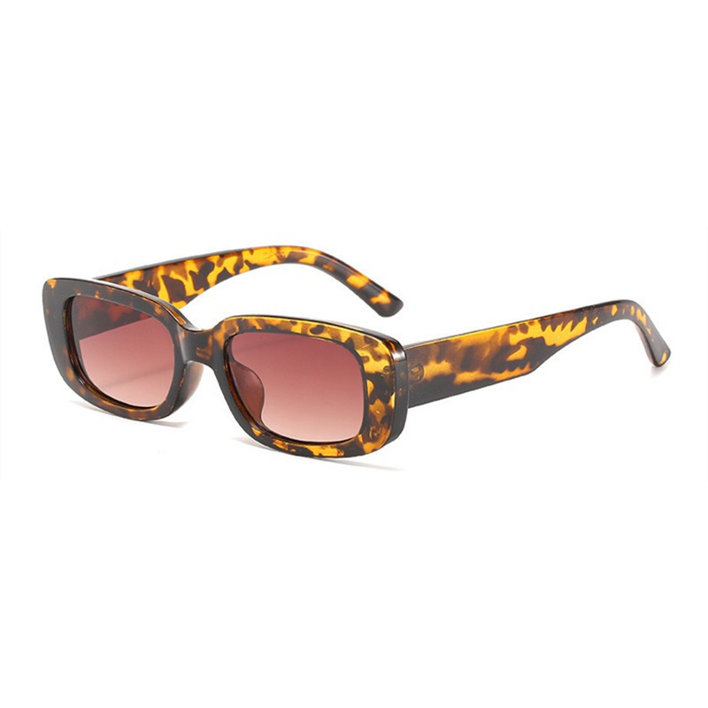 Gafas de sol rectangulares estilo ins, moda hip hop unisex, diseño fluorescente tipo Hong Kong, tendencia TikTok callejera