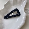 Hollow triangle polka dots-black