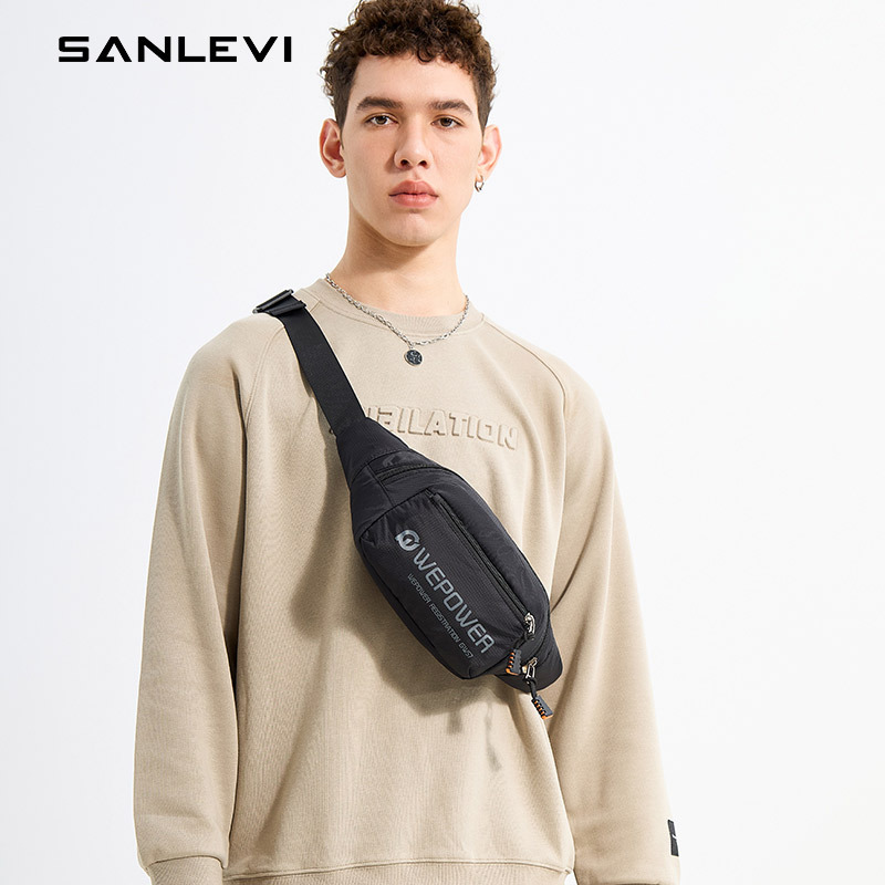 青少年斜挎包男高中生潮自行车骑行2025新款大学生单肩胸包高级感