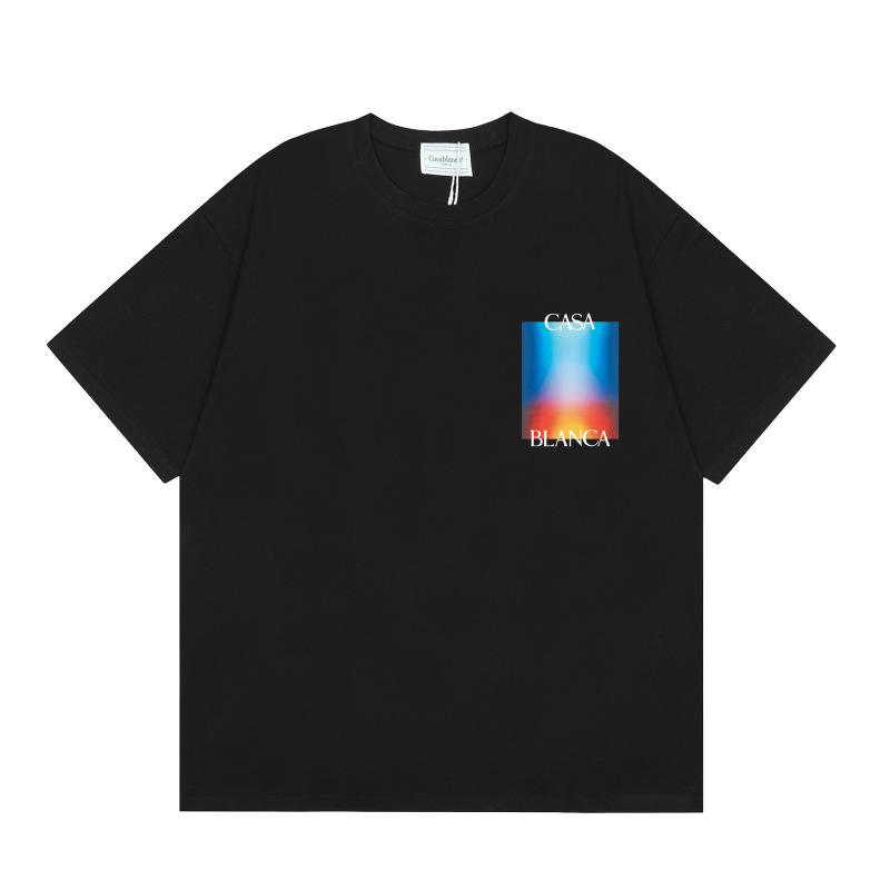 クロスボーダーカサブランカ夏新作カサドリームゲートプリント男女兼用ルーズ半袖Tシャツ純綿|undefined