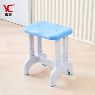 Environmentally Friendly Plastic Steel Four-Legged Plastic Square Stool Laboratory Stool School Tutoring Class Study Stool Library Durable Desk
